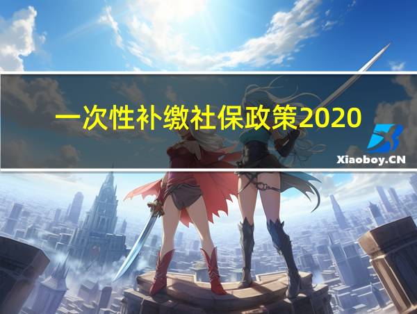 一次性补缴社保政策2020的相关图片