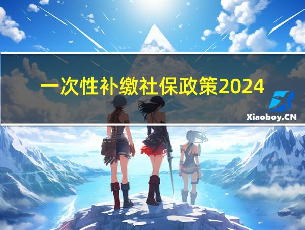 一次性补缴社保政策2024的相关图片