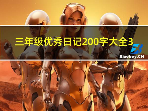 三年级优秀日记200字大全30篇的相关图片