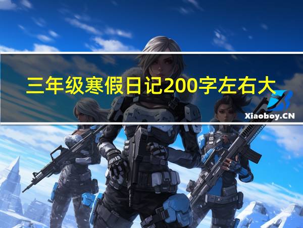 三年级寒假日记200字左右大全的相关图片