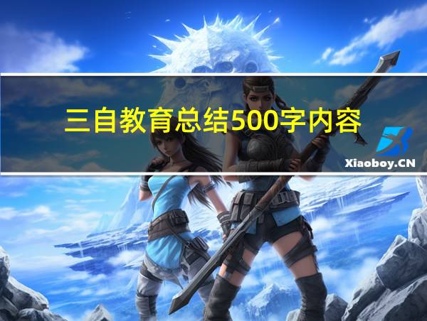 三自教育总结500字内容的相关图片