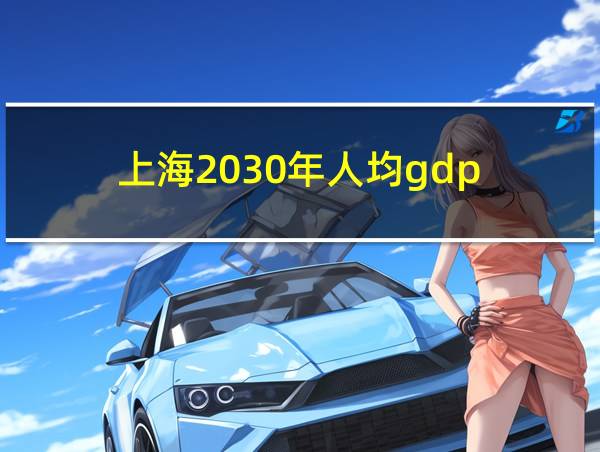 上海2030年人均gdp的相关图片