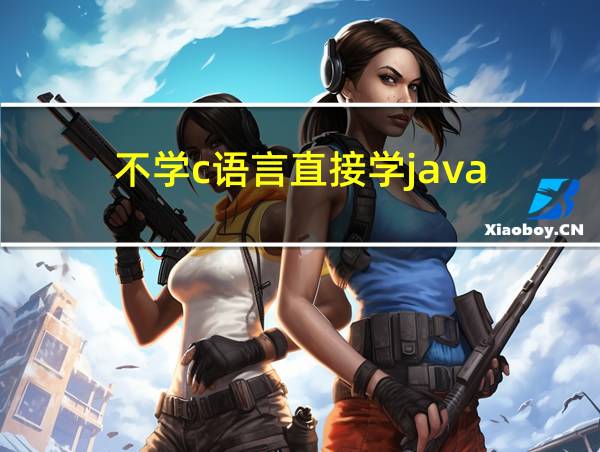 不学c语言直接学java的相关图片