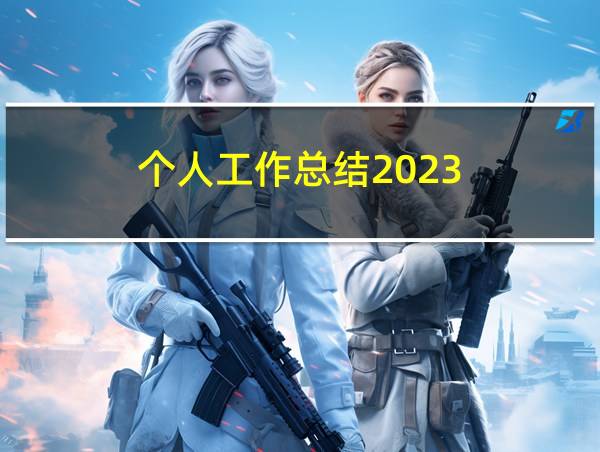 个人工作总结2023的相关图片