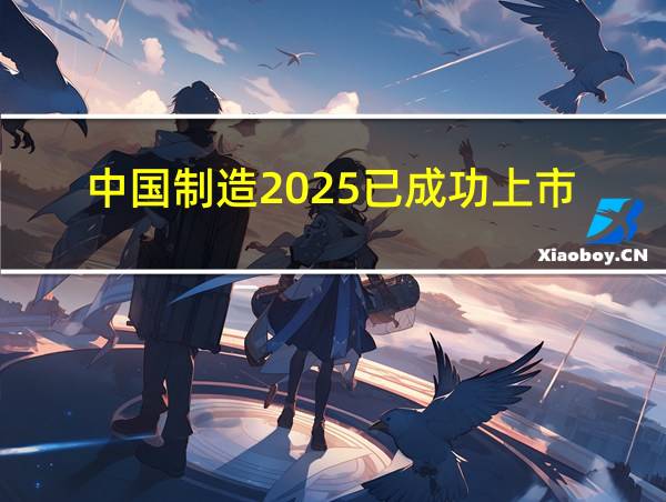 中国制造2025已成功上市的相关图片