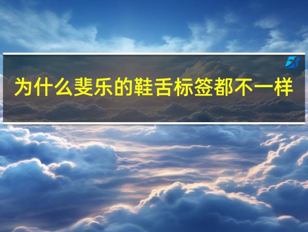 为什么斐乐的鞋舌标签都不一样呢的相关图片