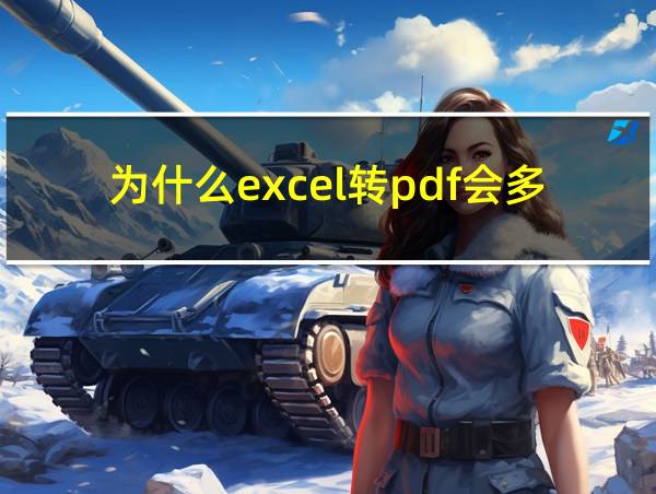 为什么excel转pdf会多出空白的相关图片