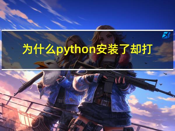 为什么python安装了却打开不了的相关图片