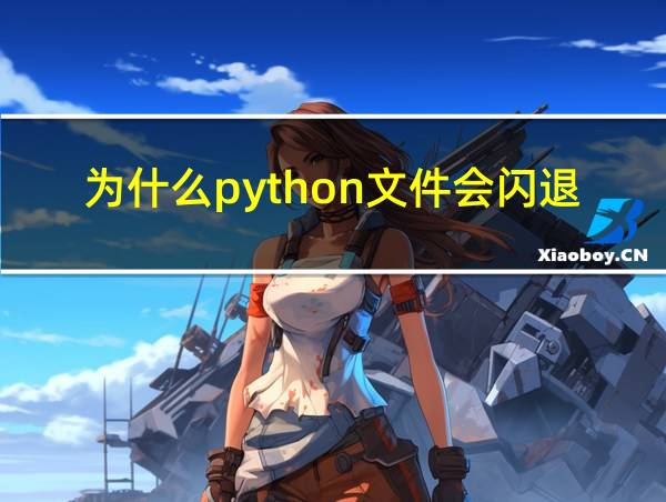 为什么python文件会闪退的相关图片