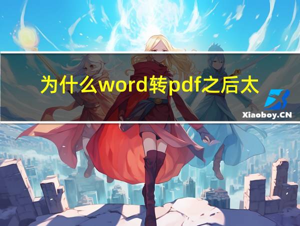 为什么word转pdf之后太大的相关图片