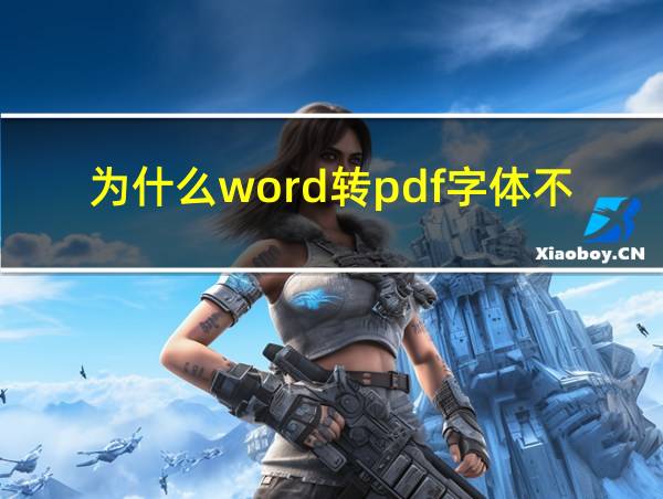 为什么word转pdf字体不一样的相关图片