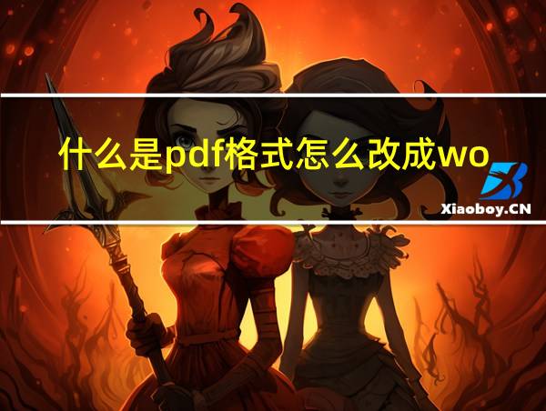 什么是pdf格式怎么改成word文档的相关图片