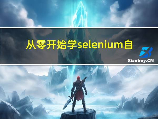 从零开始学selenium自动化测试的相关图片