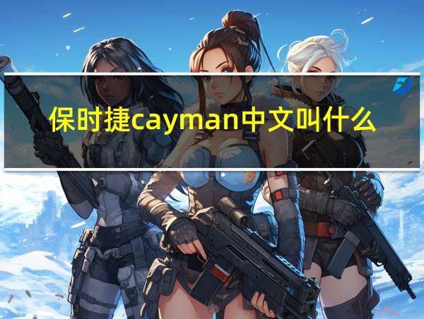 保时捷cayman中文叫什么的相关图片