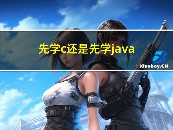 先学c还是先学java的相关图片