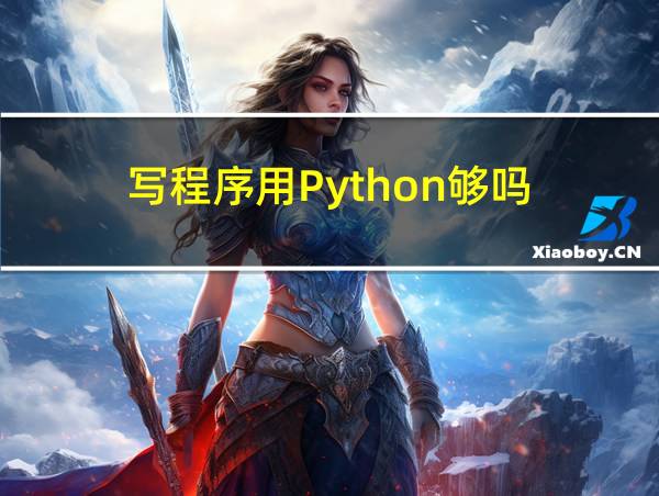 写程序用Python够吗的相关图片