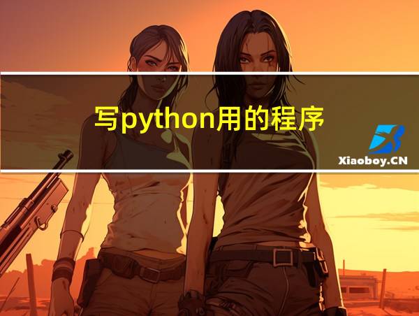 写python用的程序的相关图片