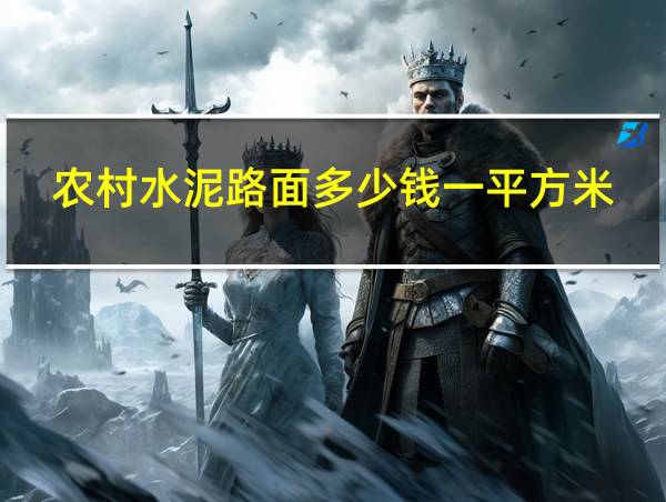 农村水泥路面多少钱一平方米的相关图片