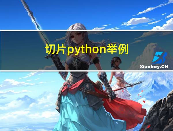 切片python举例的相关图片