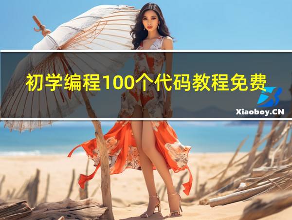 初学编程100个代码教程免费软件大全的相关图片