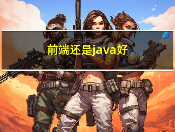 前端还是java好的相关图片