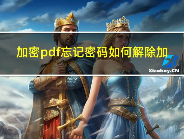 加密pdf忘记密码如何解除加密的相关图片