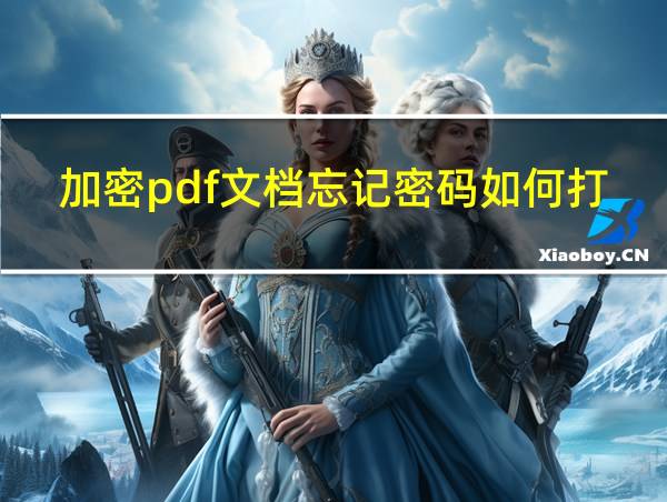 加密pdf文档忘记密码如何打开的相关图片