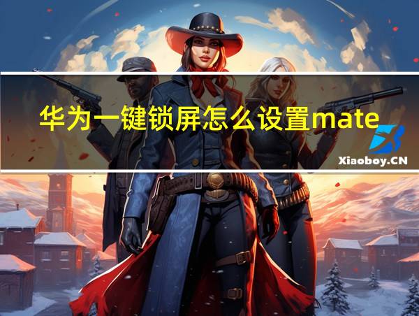 华为一键锁屏怎么设置mate30的相关图片