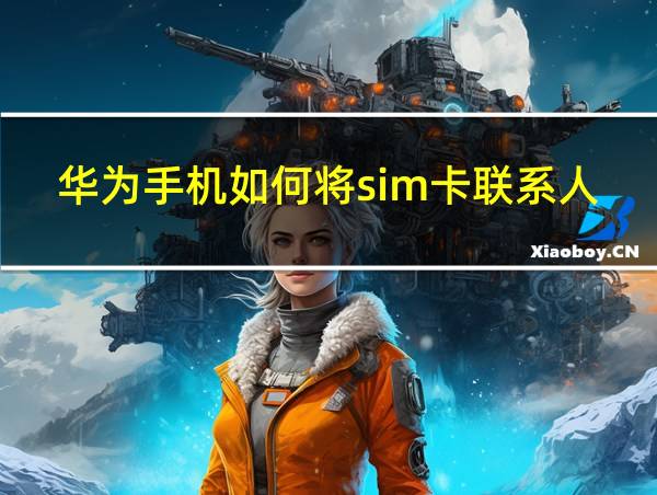 华为手机如何将sim卡联系人导入手机的相关图片