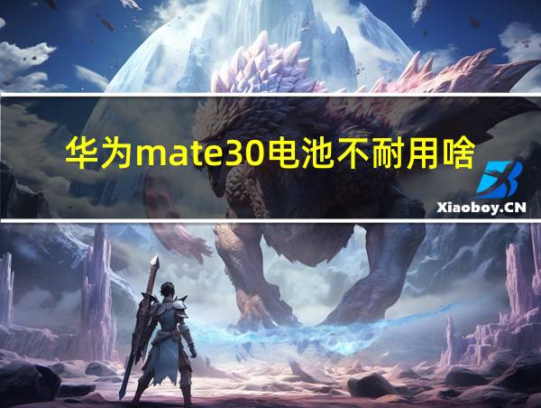 华为mate30电池不耐用啥情况的相关图片