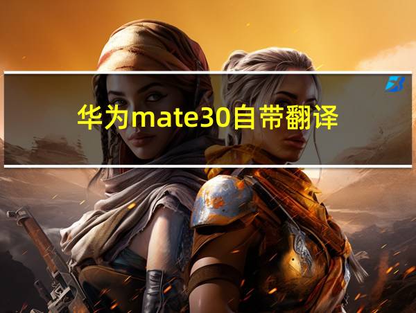 华为mate30自带翻译的相关图片