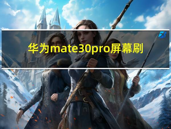 华为mate30pro屏幕刷新率的相关图片