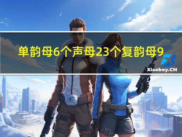 单韵母6个声母23个复韵母9个的相关图片