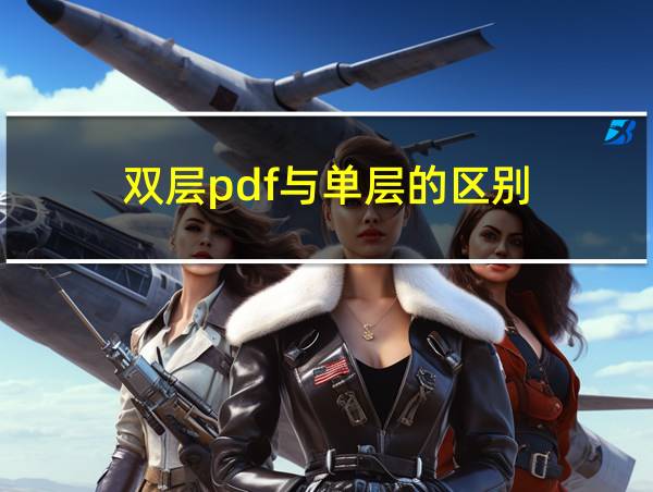 双层pdf与单层的区别的相关图片