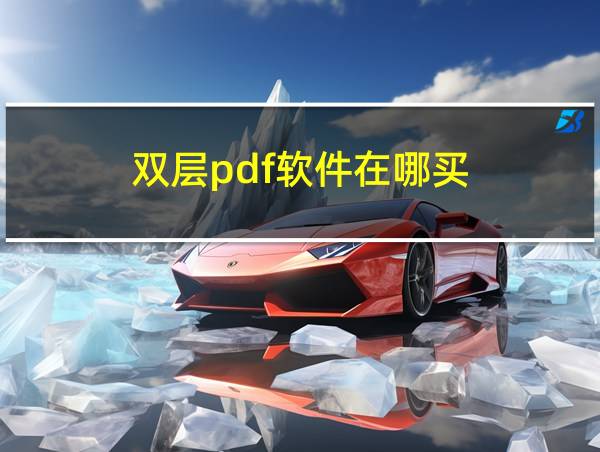 双层pdf软件在哪买的相关图片