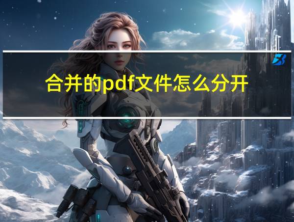 合并的pdf文件怎么分开的相关图片