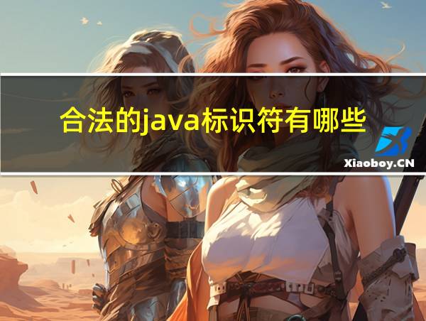 合法的java标识符有哪些的相关图片