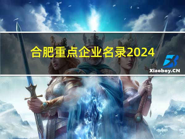 合肥重点企业名录2024的相关图片