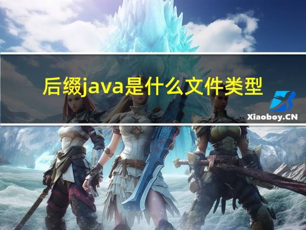 后缀java是什么文件类型的相关图片