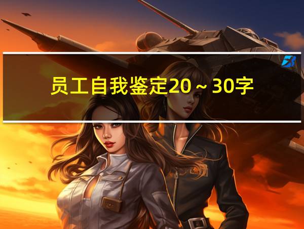 员工自我鉴定20～30字的相关图片