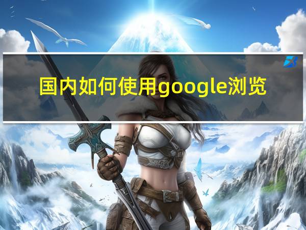 国内如何使用google浏览器的相关图片