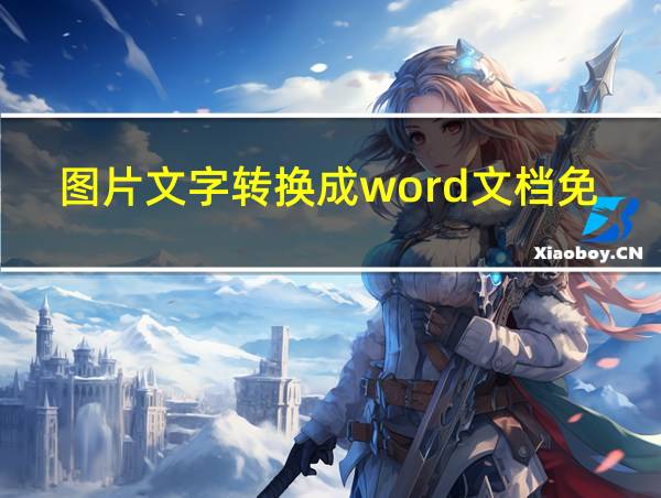 图片文字转换成word文档免费的相关图片