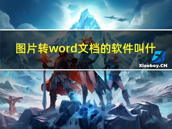 图片转word文档的软件叫什么的相关图片