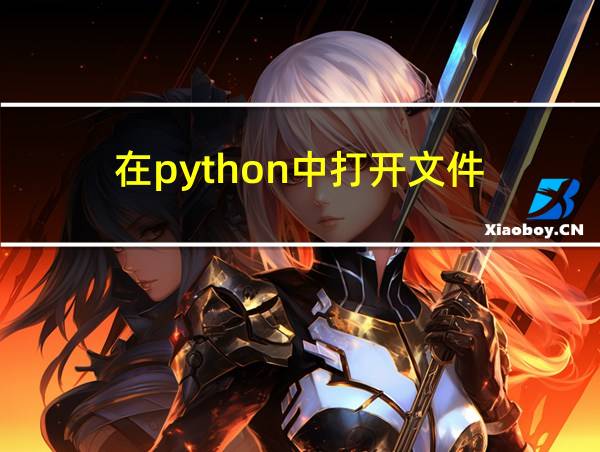 在python中打开文件的相关图片