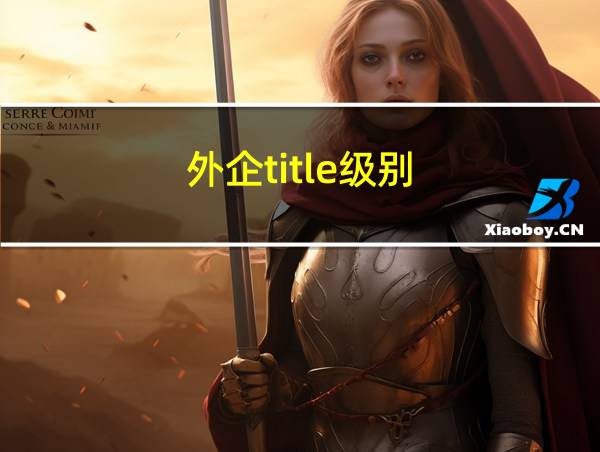 外企title级别的相关图片