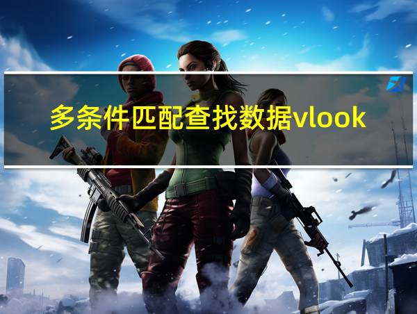 多条件匹配查找数据vlookup的相关图片