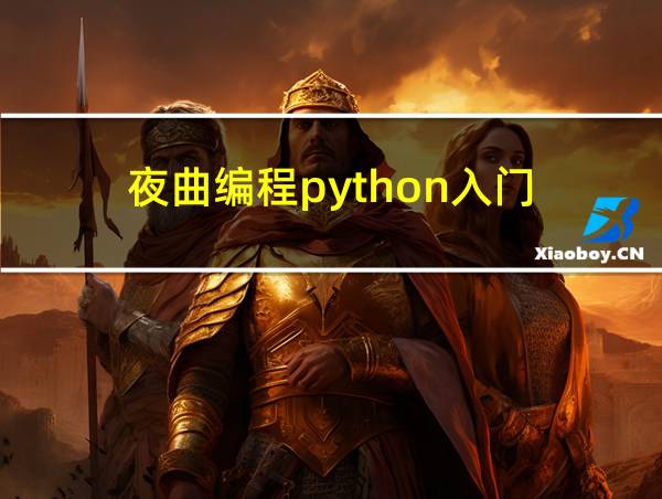 夜曲编程python入门的相关图片