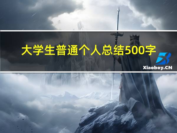 大学生普通个人总结500字的相关图片