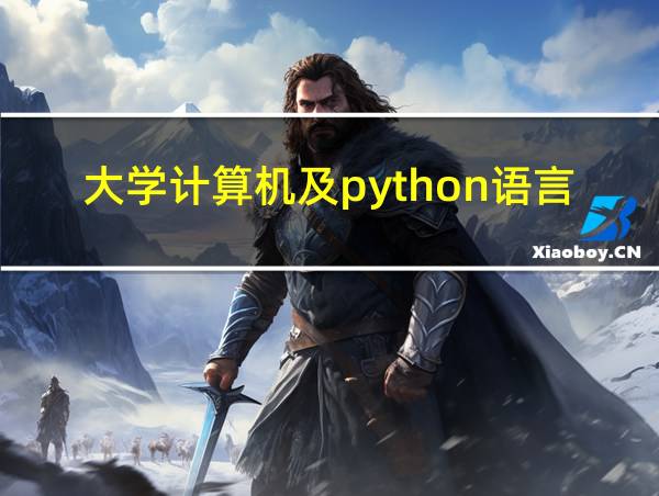 大学计算机及python语言程序设计的相关图片