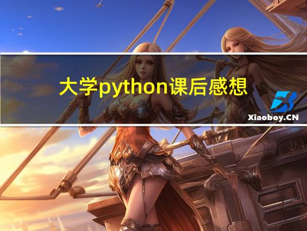 大学python课后感想的相关图片